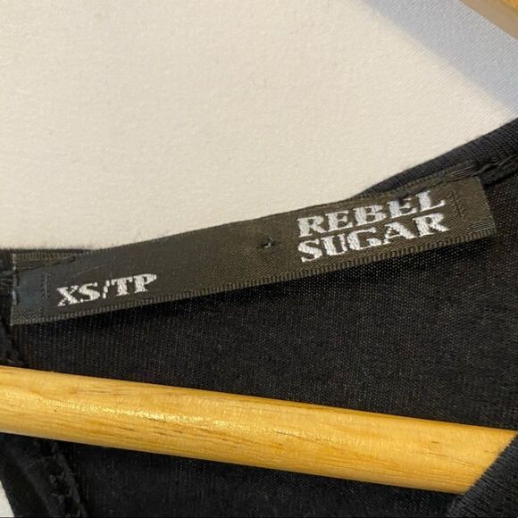 REBEL SUGAR Black Lightweight Back Cut Out Dress - Picture 4 of 5